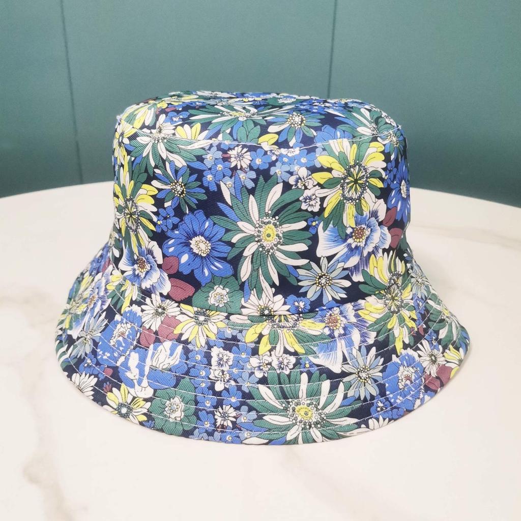 Fischerhut mit Blumenmuster für Herren und Damen, modischer Sommer-Sonnenhut, Batik-Sonnenhut, Glockenhut, faltbar