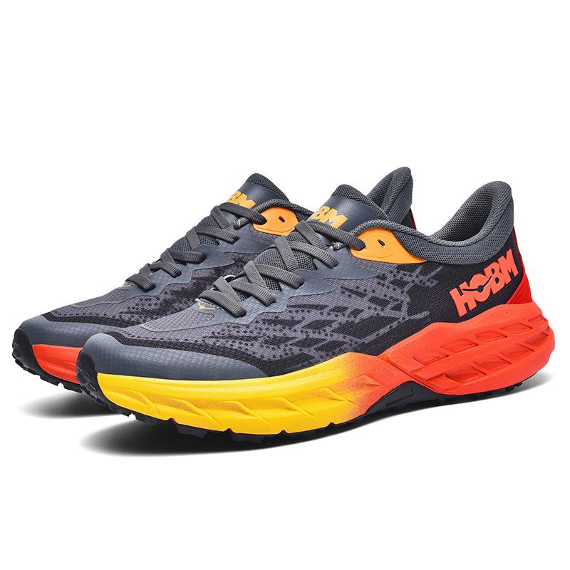 New Guochao sports shoes men's lightweight cushioning running shoes flying woven hollow mesh shoes