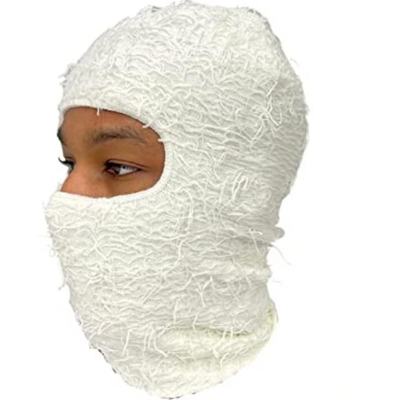 

Camouflage Balaclava Knit Balaclava Distressed Knitted Full Face Ski Mask Shiesty Mask Ski Balaclava Fuzzy Balaclava белый