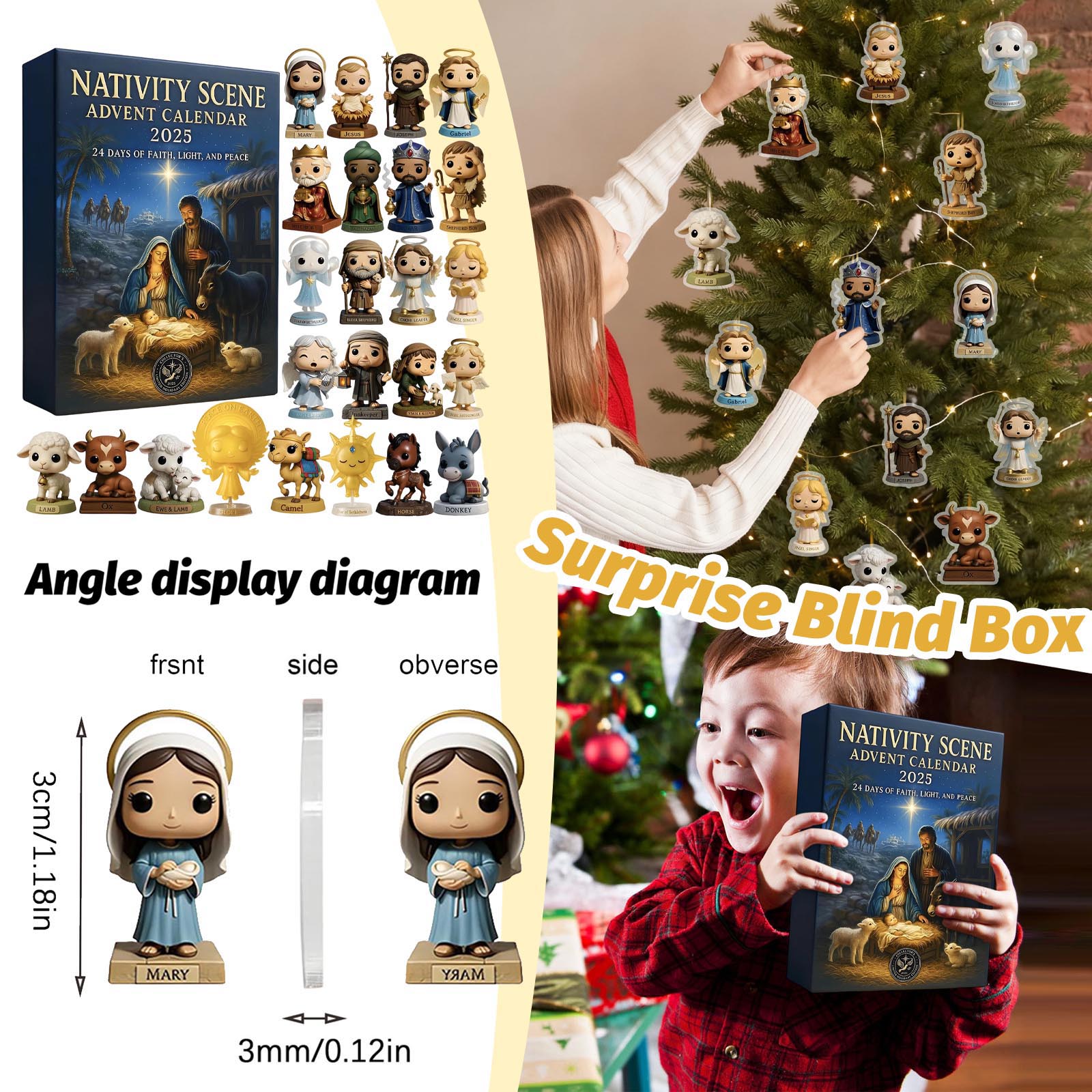 Il Calendario dell'Avvento Include 24 Regali, Calendario dell'Avvento e Regalo a Sorpresa cm