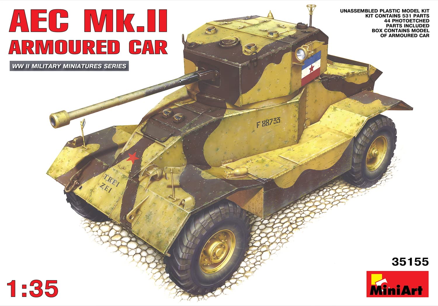 

Miniart AEC Armored Car MA35155 Plastic Model 1/35 MK.II