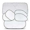 Car Window Sunshade Sun Protection Cover Sunscreen Curtain Car Front Gear Side Block Silvercoated Cloth Shade Set Tools 6 Pcs