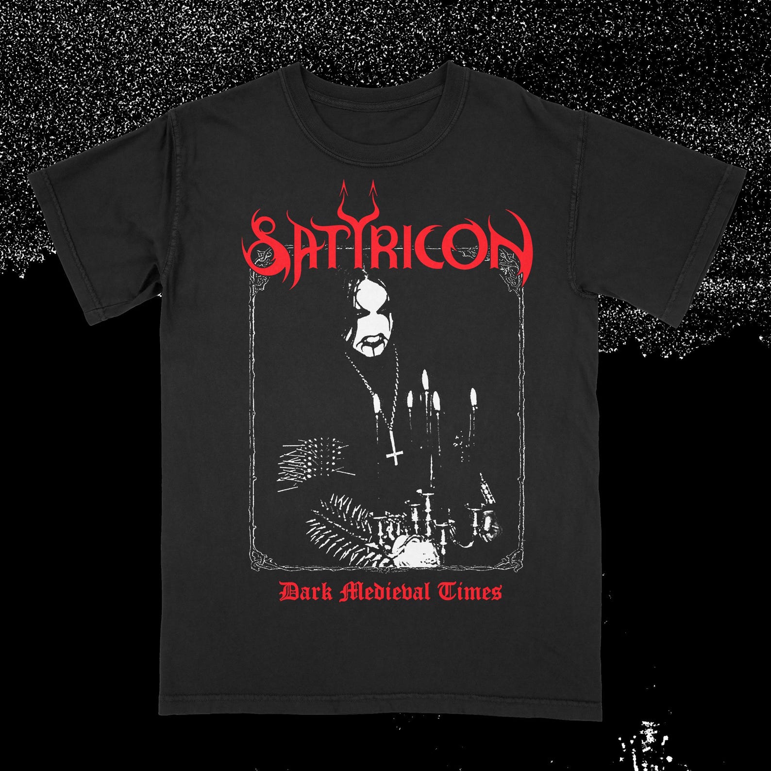 Satyricon Dark Medieval Times Футболка для группы Унисекс Черная Металлическая Рубашка 3XL