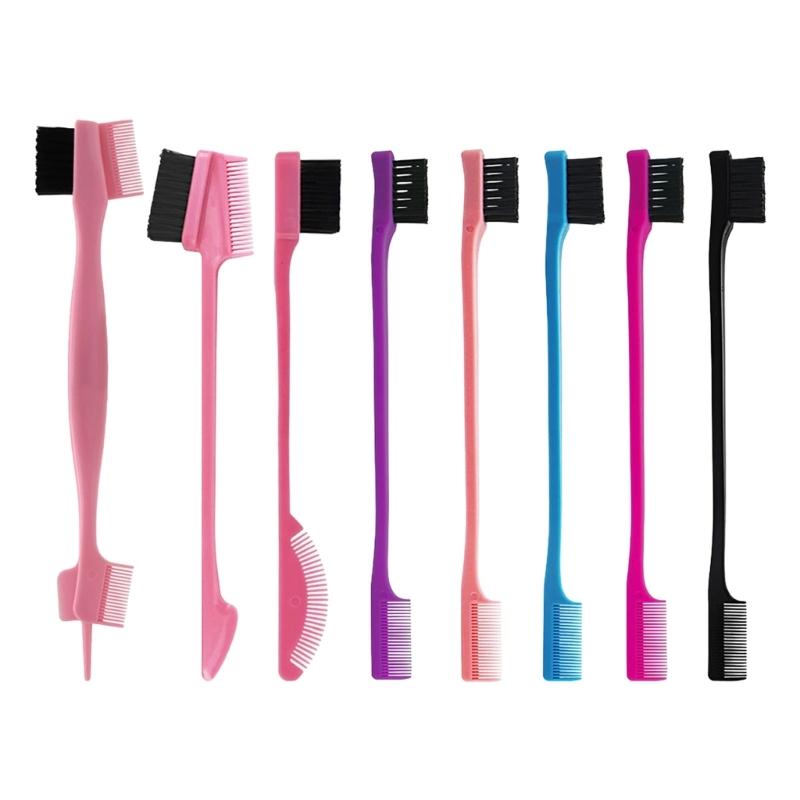 

8Pcs Salon Hair Combs Brow Brushes Kit Precisions Styling Tools Ergonomic Handle ABS Construction 1