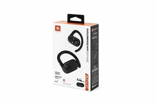 JBL SOUNDGEAR SENSE True Wireless Earbuds/Open Ear/Multi-Point/IP54 Waterproof/Bluetooth 5.3/Open Ear/Leak-Proof/Black/JBLSNDGEARSNSBLK