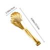 Creative Stainless Steel Food Tongs Shell Shape Non-Slip BBQ Clip Meat Salad Bread Barbecue Kitchen Accessories