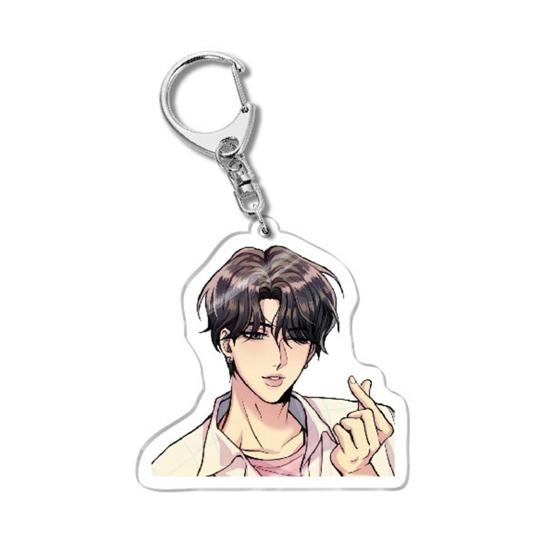 Korean Pop Cartoon Charm Acrylic Anime Character Boy Tiger Keychain Charm Cute Bag Backpack Charm Collectible Gift for Fans
