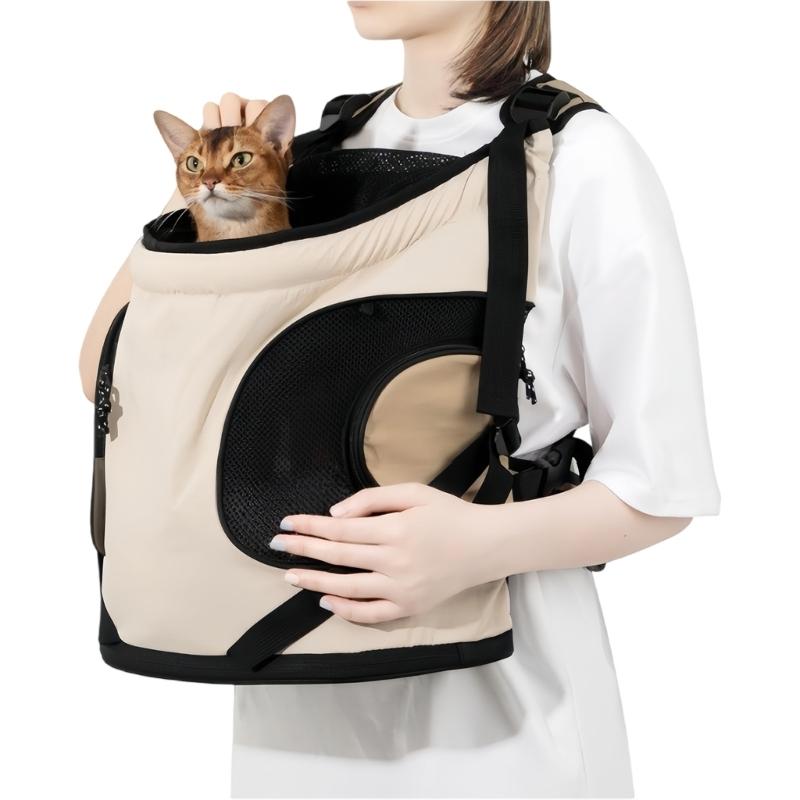 Adjustable Cats Chest Carriers For Hiking Travel Breathable Pet Front Carrying Bag With Safety Buckles for Transportation