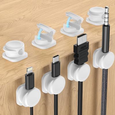 8PCS with Enhanced Phone Cables Clip Strong Adhesive Fixed Cable Organizer Cord Holder  Winding Wire