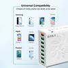 65W Household 8 Ports USB Charger with Data Cable For Multiple Devices USB Fast Charging Wall Adapter Quick Charge 3.0 Charger