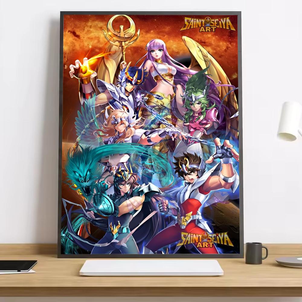 Saint Seiya Classic Anime Painting Calligraphy HD Canvas Poster Living Room Bedroom Bar Aesthetic Decoration