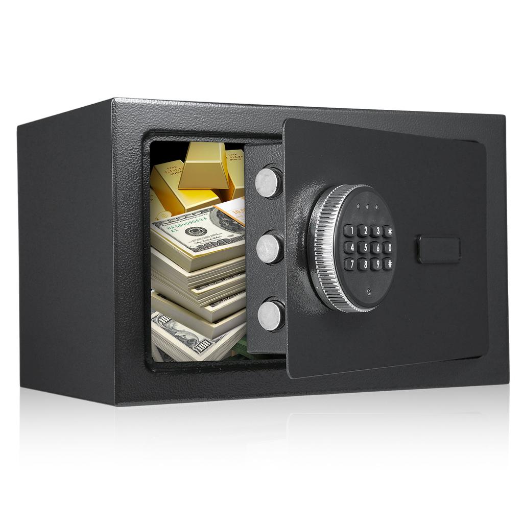 Home Safes Box Fireproof Waterproof Alarm System with Keypad and 2pcs Spare Key Digital Home