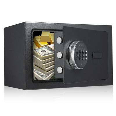 Caja de seguridad para el hogar, sistema de alarma resistente al agua y al fuego con teclado y 2 llaves de repuesto, digital para el hogar