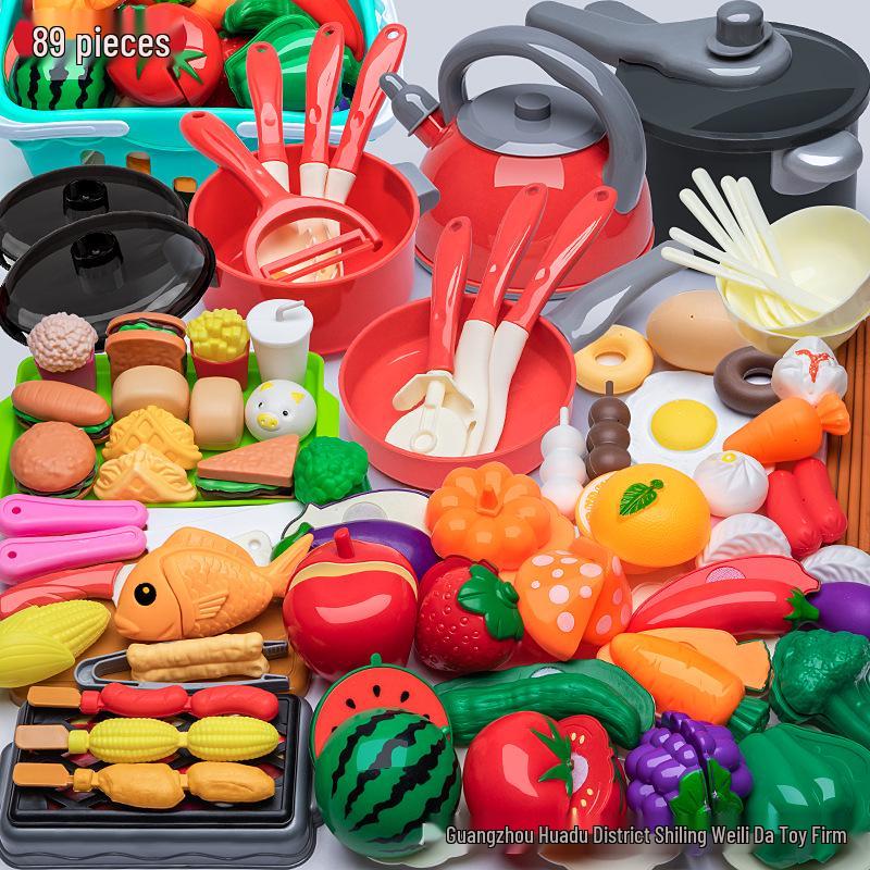 Kids' Kitchen Play Set: Pretend Cookware & Tableware for Boys and Girls