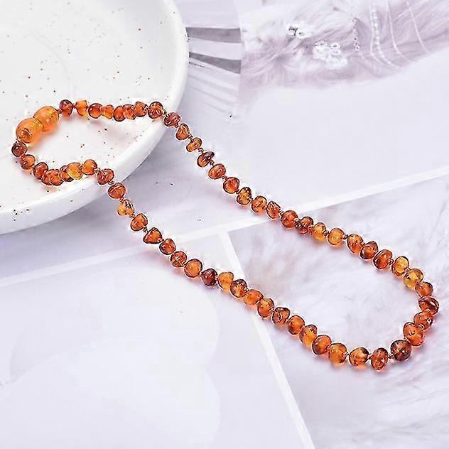 Natural Baltic Amber Necklace for Adults Women or Men/Baroque Shape Polished Amber Beads Certified Amber Jewelry Hwy111