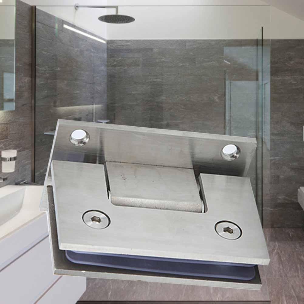 90 Degrees  Stainless Steel Hinge 8‑12mm Wall Bracket For Glass Door Shower Door Hinge