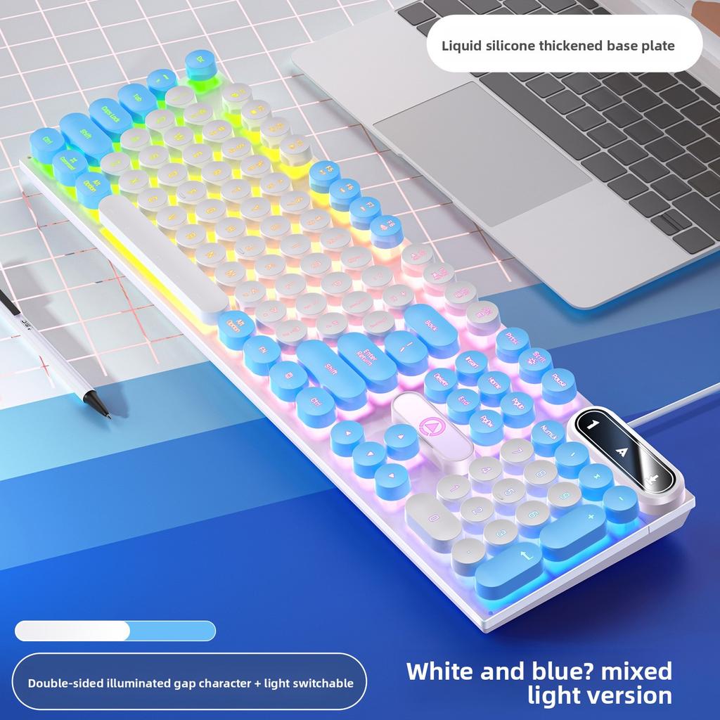 K600 Gaming Mechanical Keyboard with Illumination and Two-Tone Design - Computer Accessories