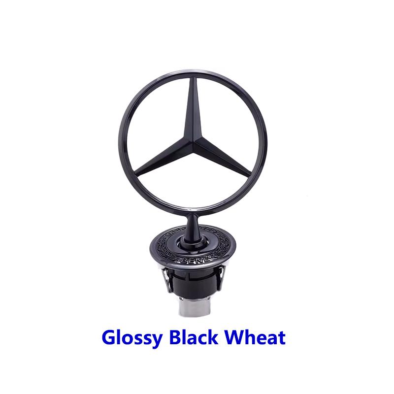 Car Sticker 1Pcs 44mm 3D Zinc Alloy Car Front Hood Emblem Bonnet Label Badge for Mercedes Benz W204 W210 W220 W212 C180 C200 Car