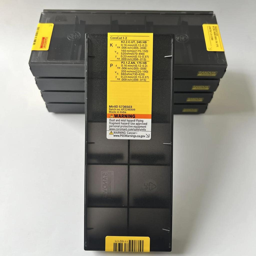 Original Sandvik / N123K2-0600-0004-TM 3115 /CNC Lathe Carbide Blade Tool 10 Pcs