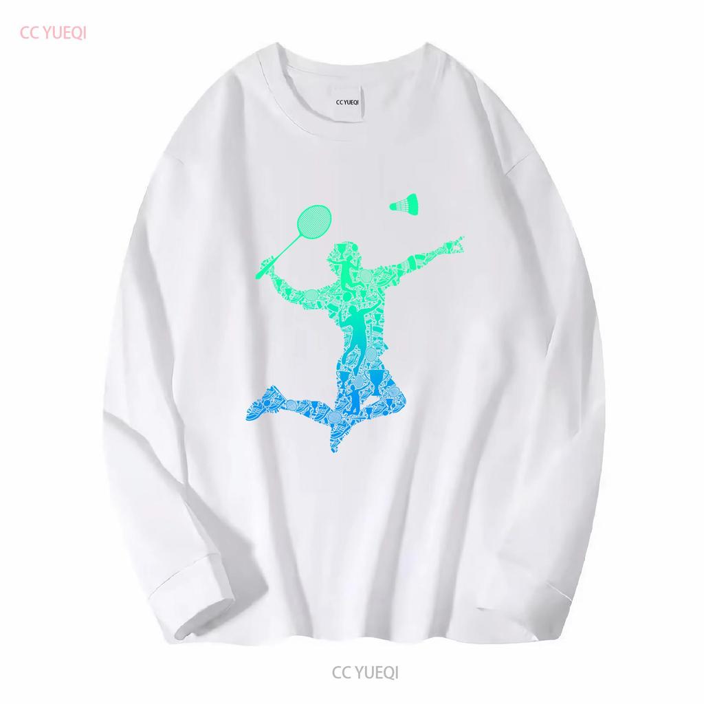 Badminton Player Shuttlecock Boys Kids Men Youth T shirt vintage Washed Unisex designer clothes Casual Stylish
