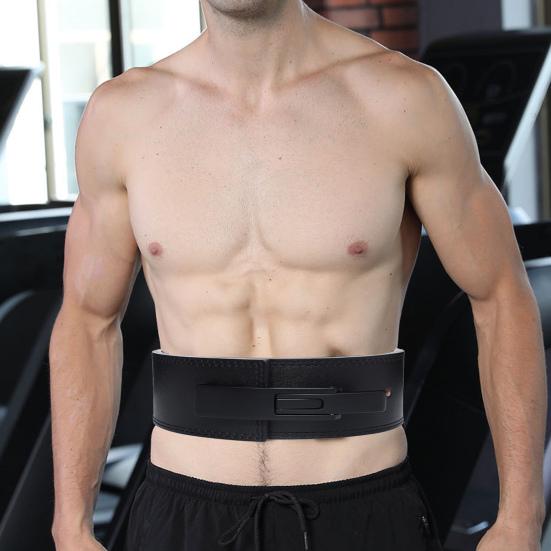 Sports Waist Belt Adjustable Thick Cowhide Bodybuilding Solid Color Protect Waist Powerlifting Barbell