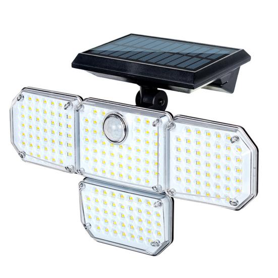 Wall Lamp Solar Energy Waterproof Solid Bright Low Power Consumption Illumination Wide Coverage Area Adjustable Heads Security LED Lights for Outdoor