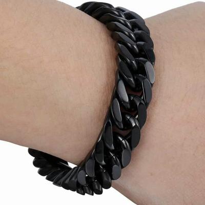 Mens Simple Stainless Steel Curb Cuban Link Chain Bracelets for Women Unisex Wrist Jewelry Gifts