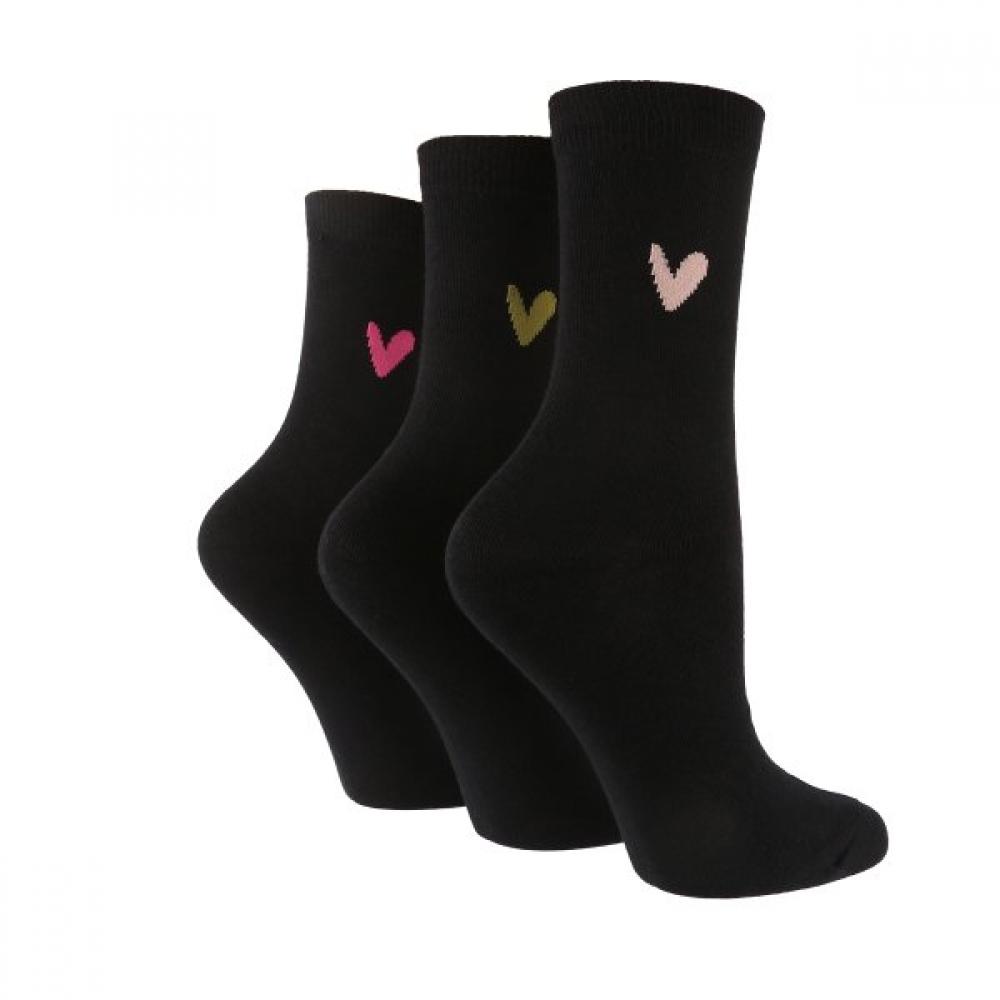 Sock Shop Women S Black Heart Daily SockS Set BLACK