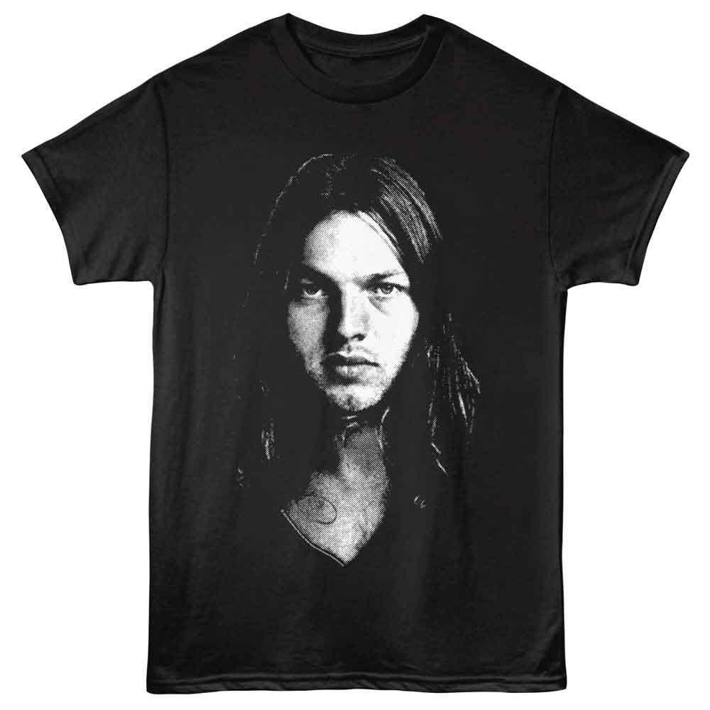 Черная футболка с фото Дэвида Гилмора из Pink Floyd