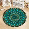 Elegant Mandala Design Round Rug for Meditation Spaces Round Carpet for Home Sofa Bedroom, Gift