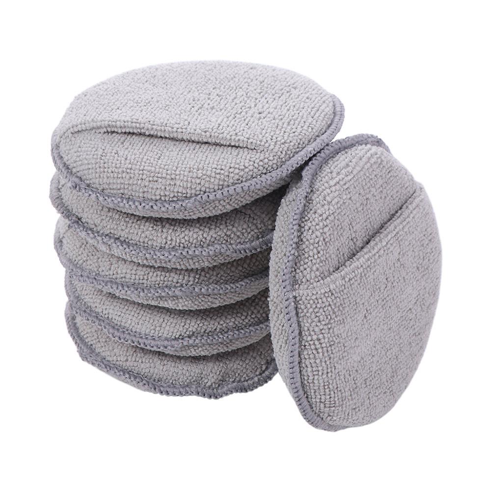 6pcs Double-sided Wax Applicator Pads Machine washable Ultra-Soft Cleaning Pads Rags Household Easy To Clean