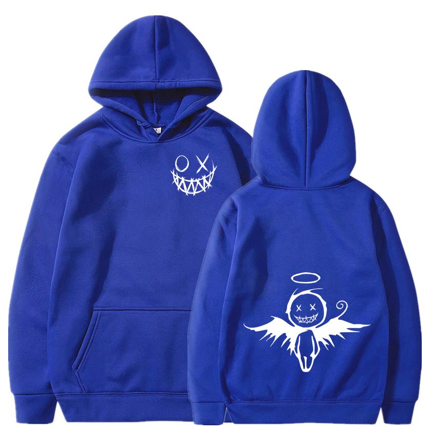 Autumn and Winter New Smiling Angel Hoodie, Hip-hop Street Classic Hoodie, Outdoor Fashionable Casual Long Sleeved Warm Hoodie