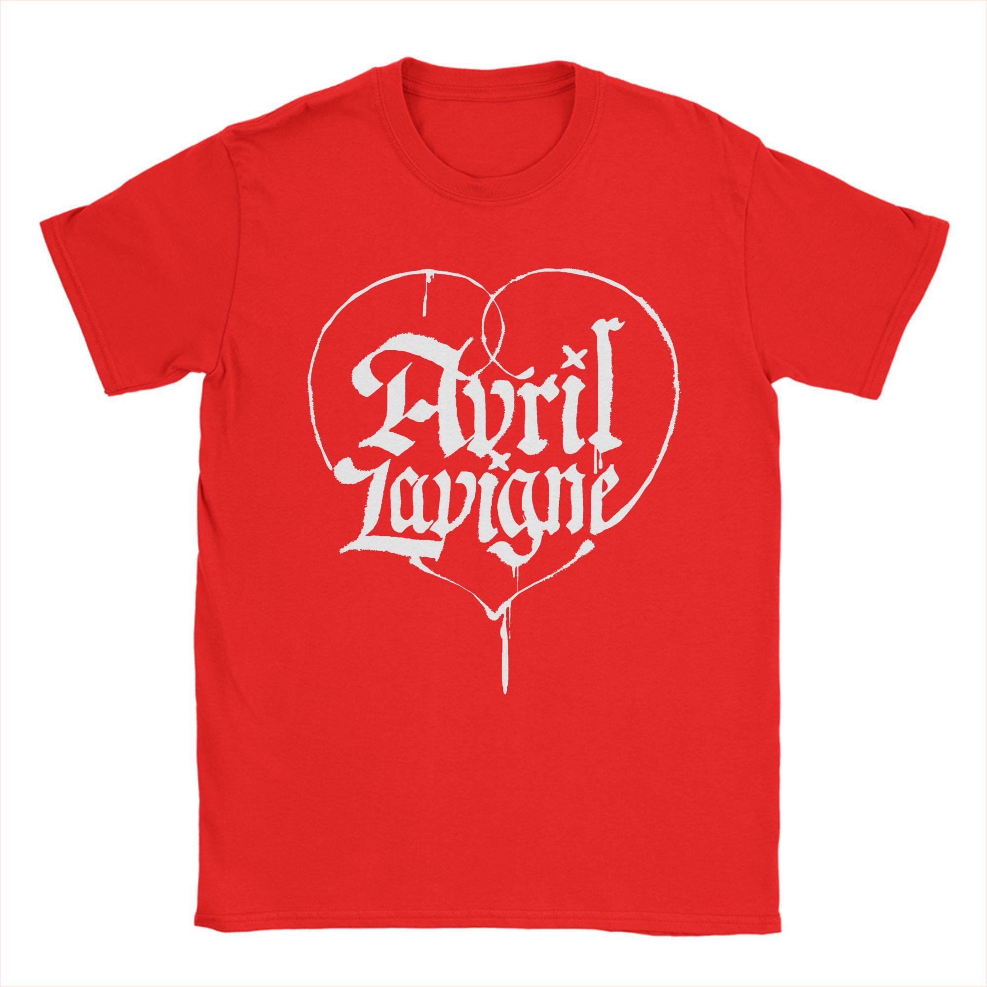 

Crazy Avril Lavigne Heart TShirts Unisex Crewneck Pure Cotton T Shirts Short Sleeve Tee Shirt Plus Size Clothing S