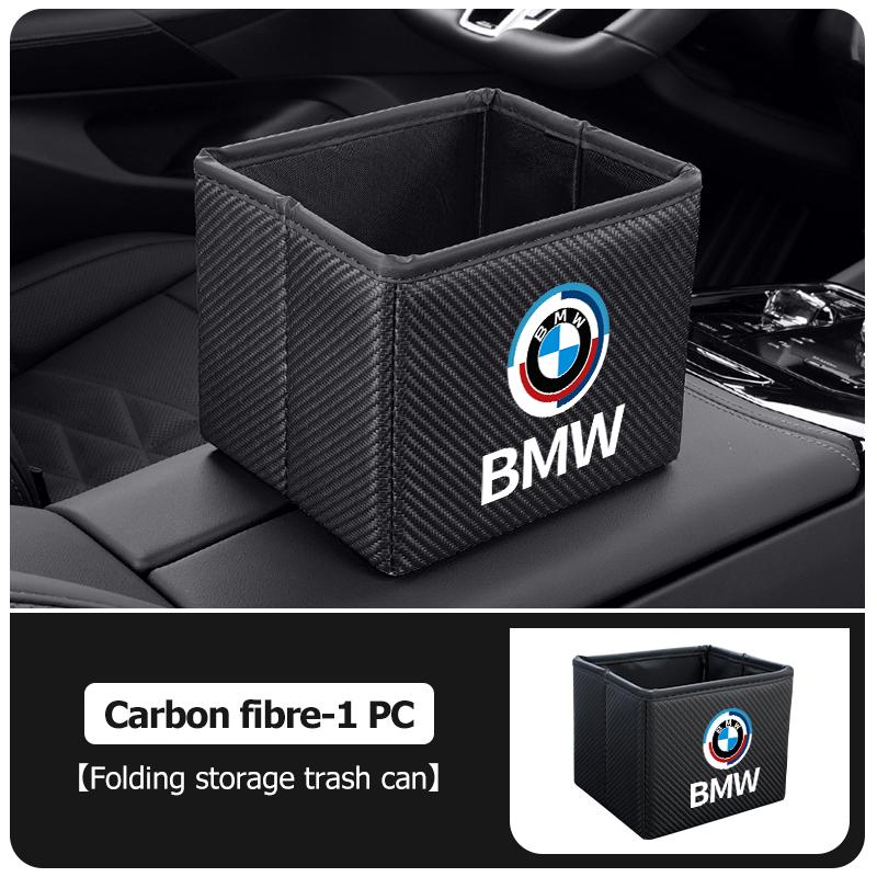 

Portable Car Trash Bin Garbage Can Foldable Waste Storage Basket For BMW 50th Anniversary Edition E36 E46 E53 E90 E60 E93 E87