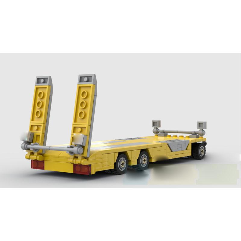 MOC-255577 Neuer Klassischer Kleiner Dreiachsiger Tieflader Baustein Modell 210 Teile Jungen Kindergeburtstag Spielzeug Geschenk