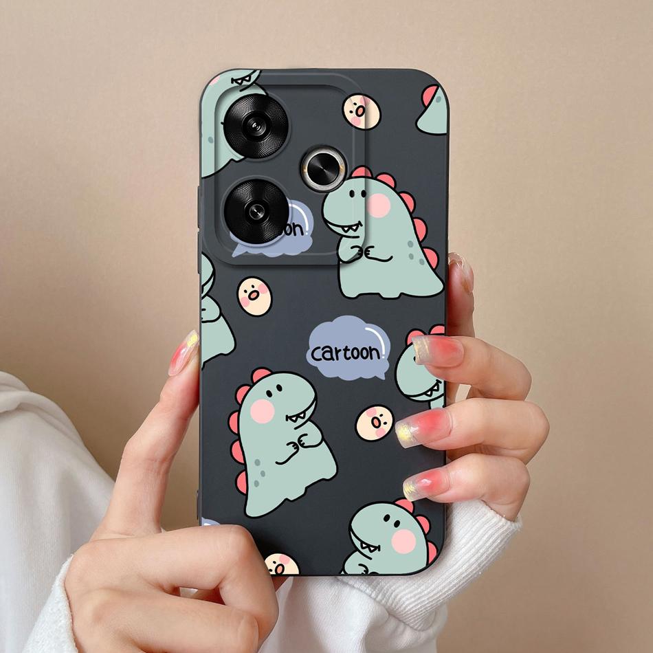 

Phone Case For Poco F6 Pro Lovely Bear Back Cover For Xiaomi Poco F 6 Soft Liquid Silicone Models 24069PC21G Camera Protectors Poco F6