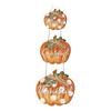Thanksgiving Hanging Sign with Three-Color Pumpkin Design, Wooden Fall Decor for Home Kitchen