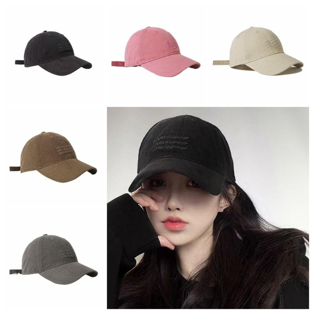 Cotton Vintage Duck Tongue Cap Adjustable Embroidery Baseball Cap  Outdoor Sport