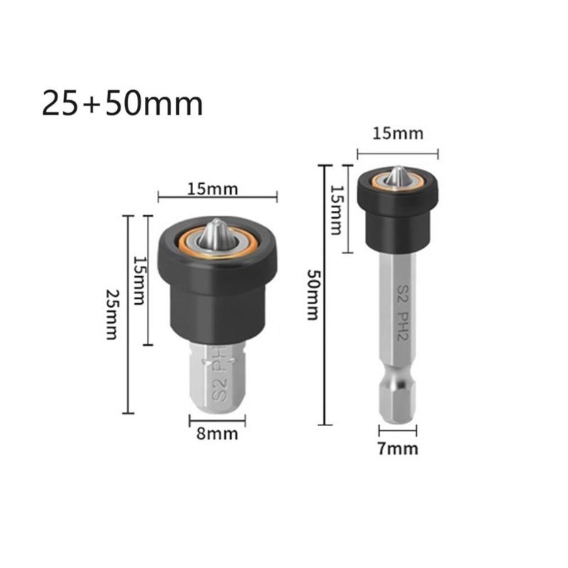 652F Positioning Screwdriver Bit Head Precisions Screw Positioning Tool Locating Drill Bit 25/50mm Shank