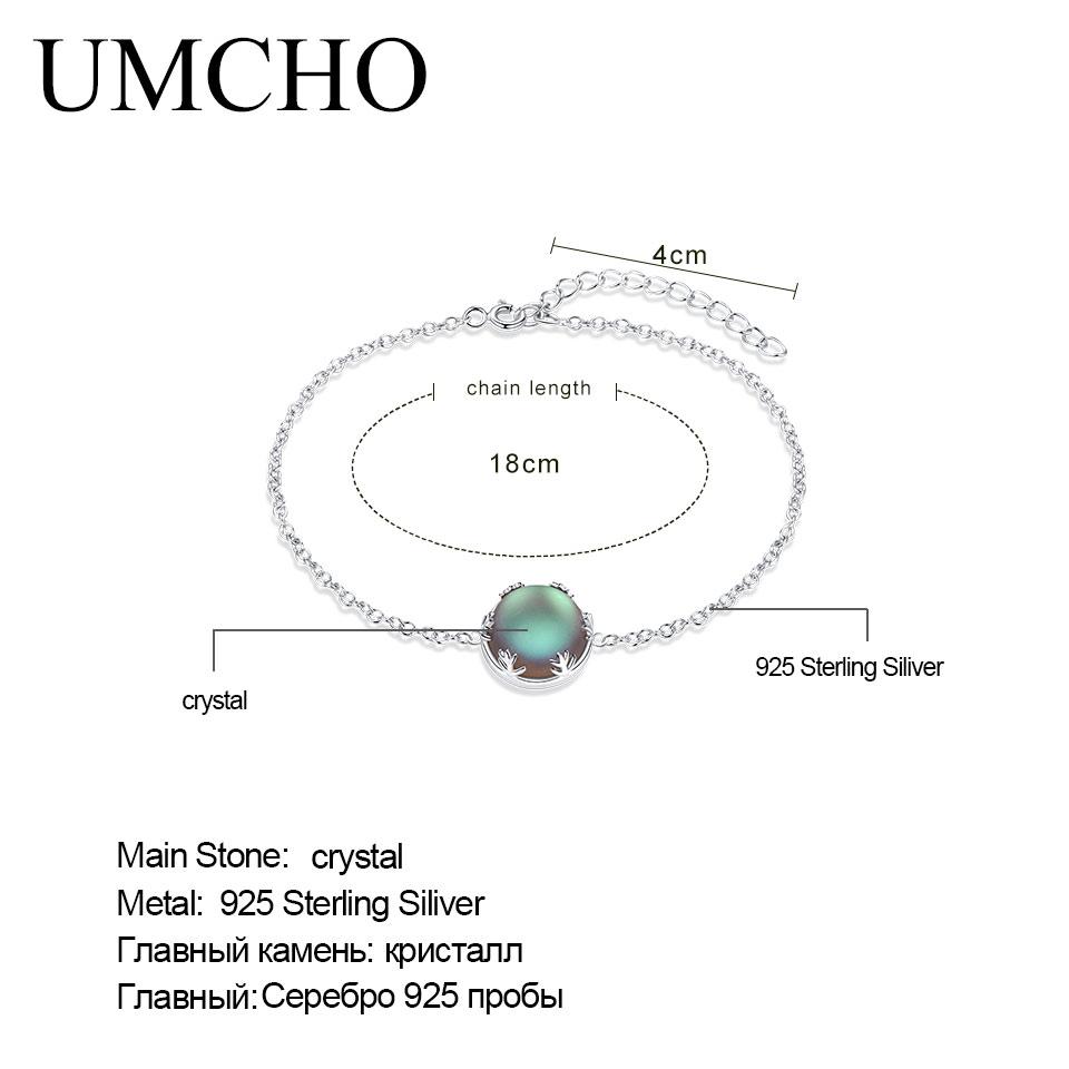 22cm Round Green Moonstone Bracelet Custom Charm 925 Sterling Silver Bracelets