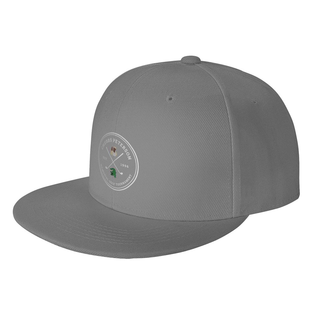 Fashion Chubbs Peterson Memorial Golf TournaUnisext Est Flat Brim Sun Hat Denim Trucker Hat Mesh Cap