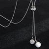 Long Stunning Box Chain Necklace For Women Featuring Alloy Pendant In Silver Gold