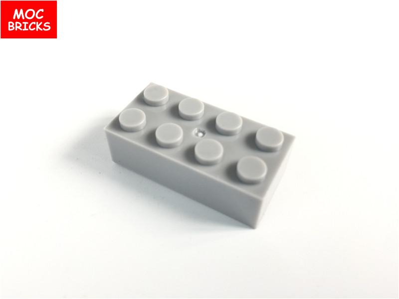 100pcs\lot MOC Bricks Colorful white red black Brick 2x4 3001 City Model Educational building blocks toys kids gift