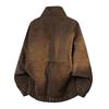 Men's Winter Luxury PU Leather Jacket - White Duck Down, Suede Finish