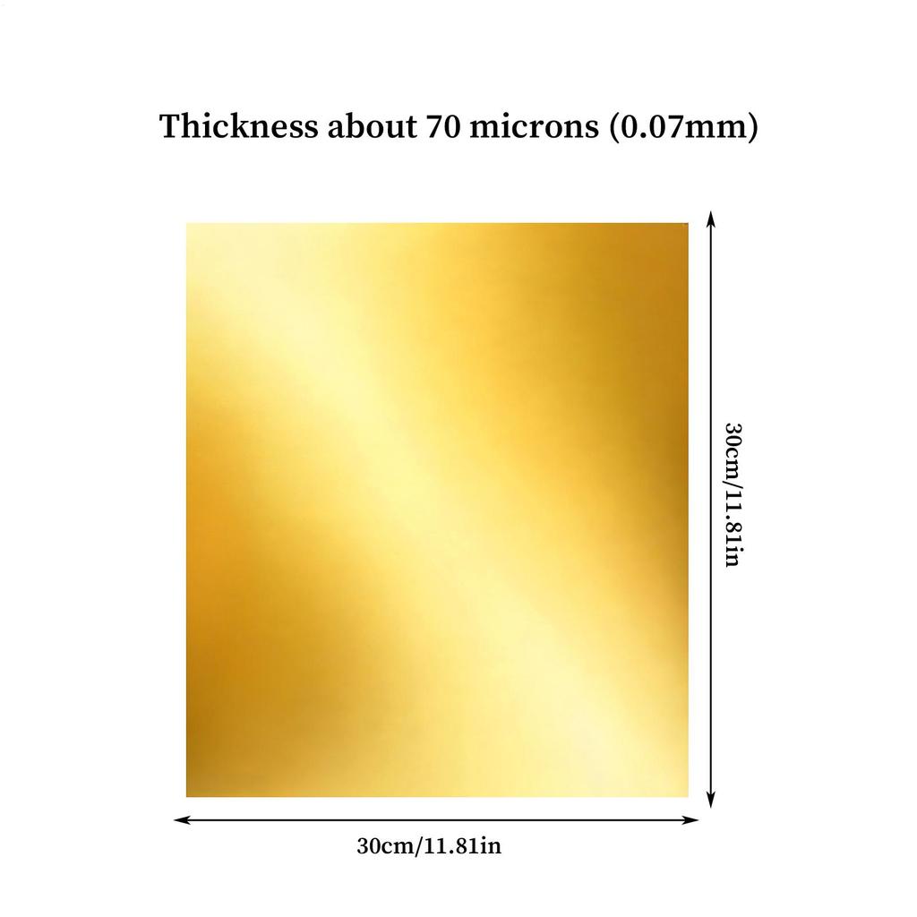 Gold Foil Paper 5-Piece Heavy Duty 12x12inch Foil Embossing Tin Sheets For Crafting For Painting Engraving Mounting Tooling