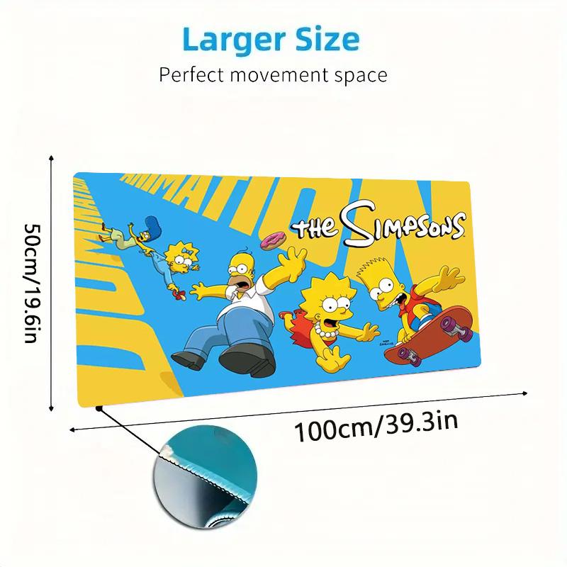 The Simpsons Color Mouse Pad Large Gaming Table Cushion Non-slip Laptop Tablet Big Mousepad XXL Mat Mini PC Playmat With Lock edge
