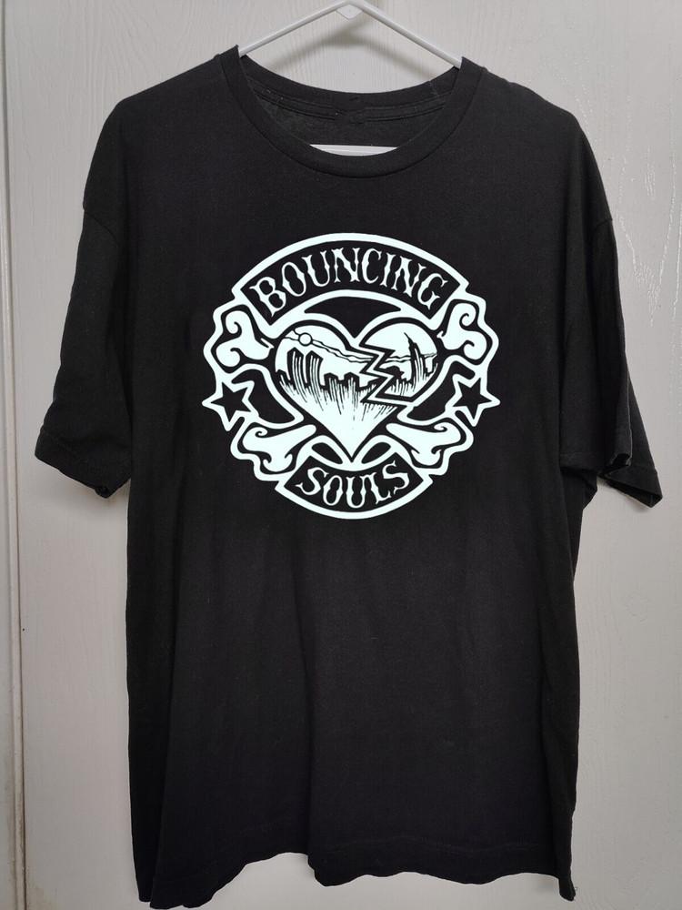 BOUNCING SOULS ЛОГОТИП СЕРДЦЕ Черный Все размеры S-5XL OM1811 Унисекс Футболка XXXXL