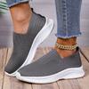 Fashion Casual Slip On Sports Shoes for Women Breathable Soft Sole Knit Sneakers Woman Lightweight Comfortable Walking Shoes Plus Size