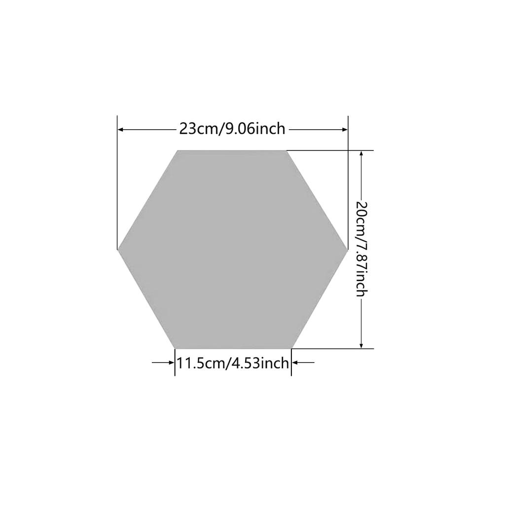 5-20Pcs Silver Hexagon Art Mirror Acrylic Wall Stickers with for DIY Home Art Bedroom Living Room Wall Decoration Diameter 4.6cm-23cm