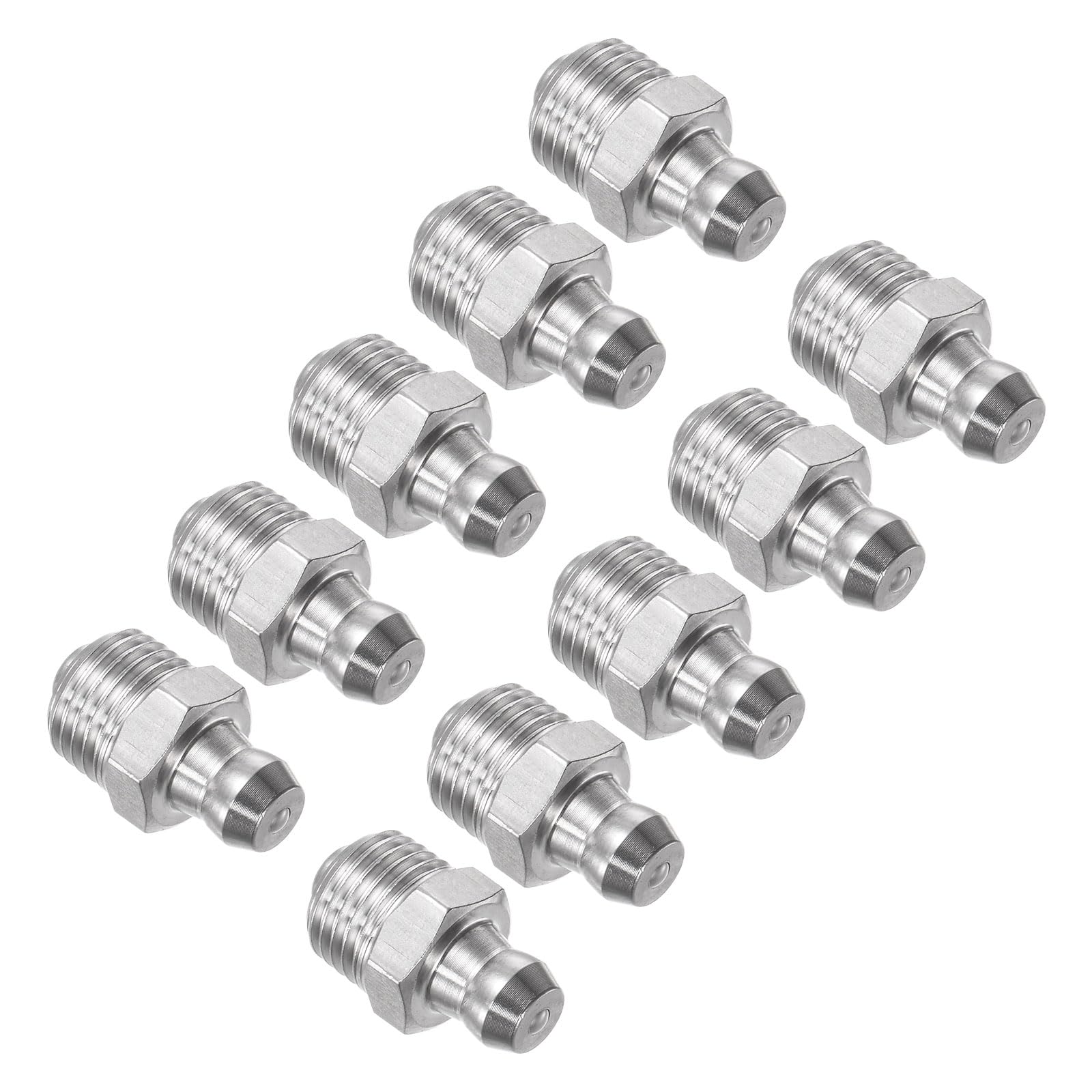 CoCud 201 Stainless Steel Linear Lube Nipple | 1/8 28 | Hydraulic Lube Nipple Overall height 18mm